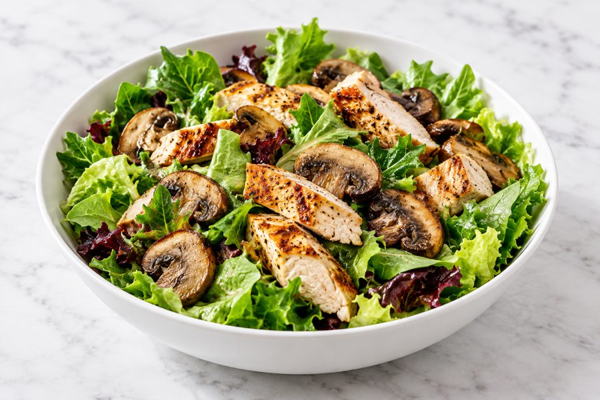 Grilled Chicken Mushroom Salad