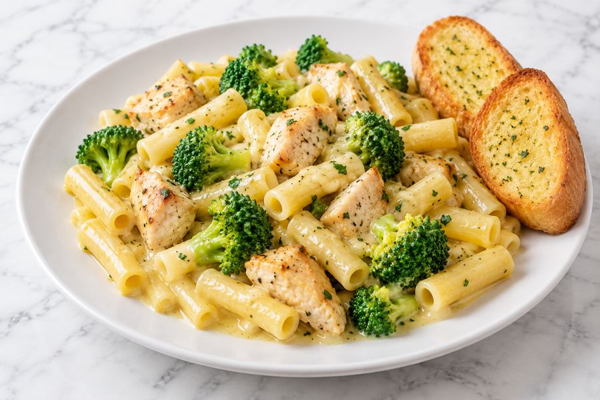 Chicken Broccoli Pasta alfredo