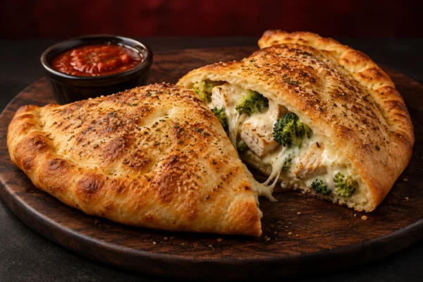 Chicken Alfredo Broccoli Calzone