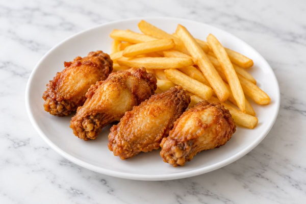 4 Wings w/ Fries
