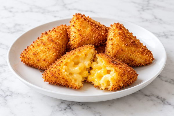 Battered Mac N’ Cheese Wedges